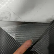 6D Super Gloss Emulational Carbon Fiber Black Car Wrap K-9012