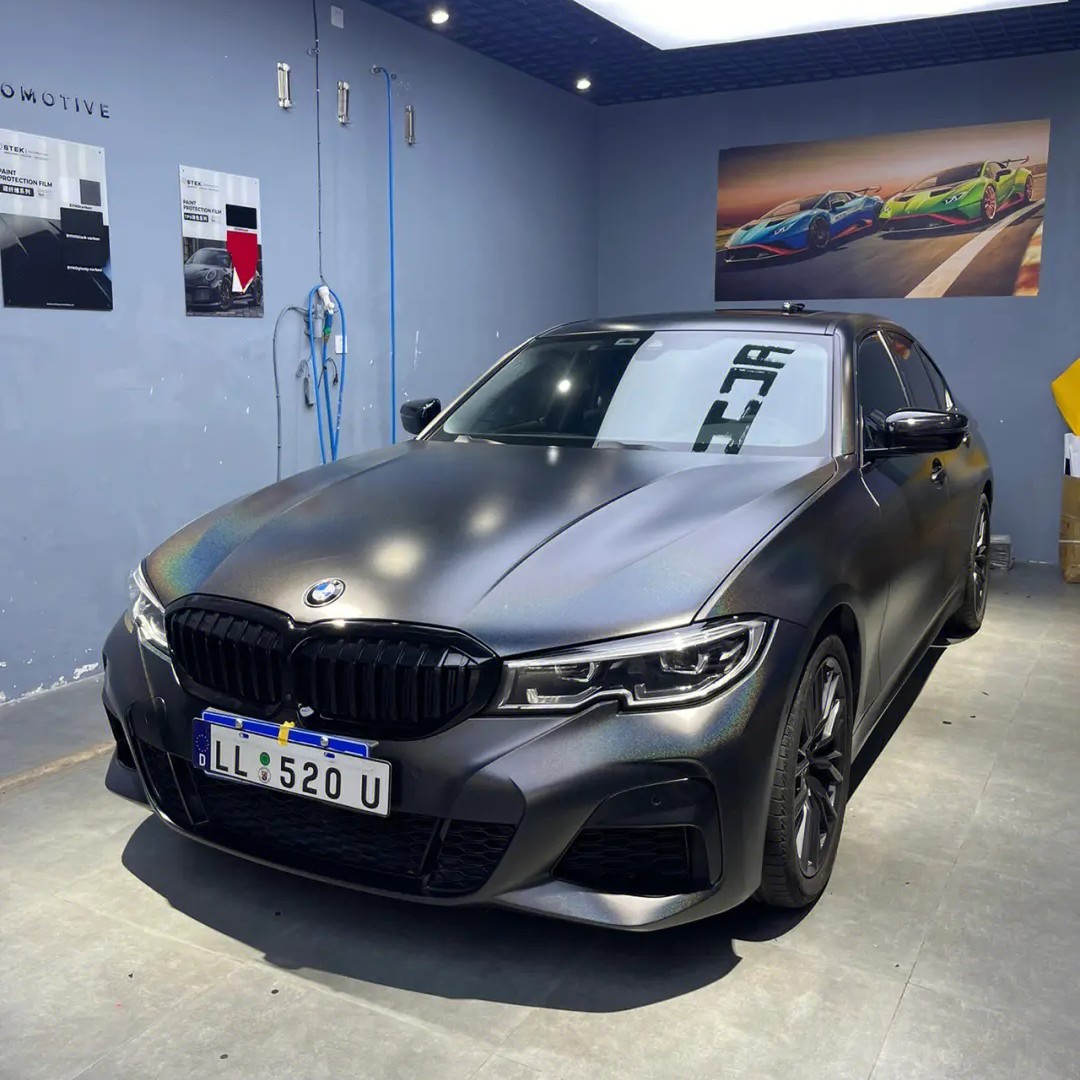 Matte Laser Black Vinyl Car Wrap K-3016