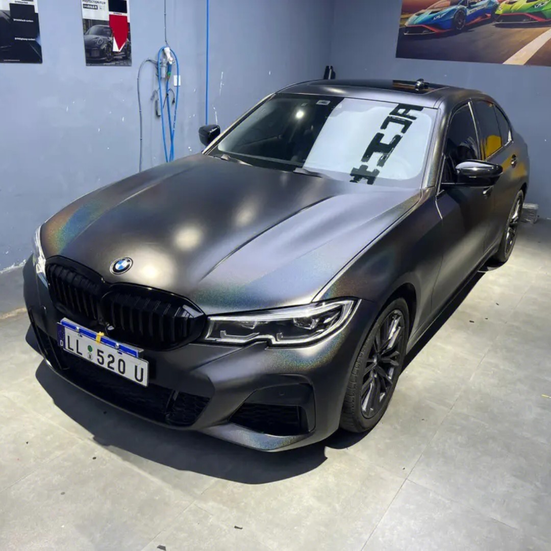 Matte Laser Black Vinyl Car Wrap K-3016