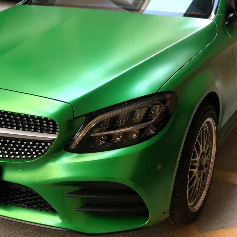 Ultra-Matte Flame Green Vinyl Car Wrap K-8002