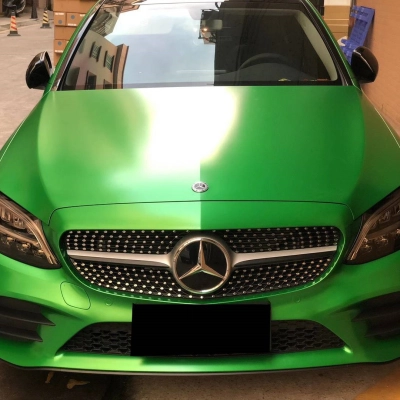Ultra-Matte Flame Green Vinyl Car Wrap K-1012 02