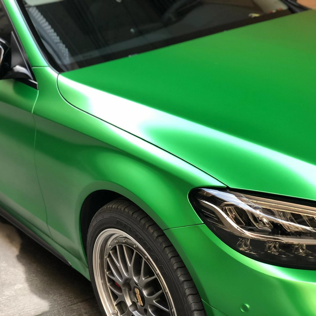 Ultra-Matte Flame Green Vinyl Car Wrap K-8002