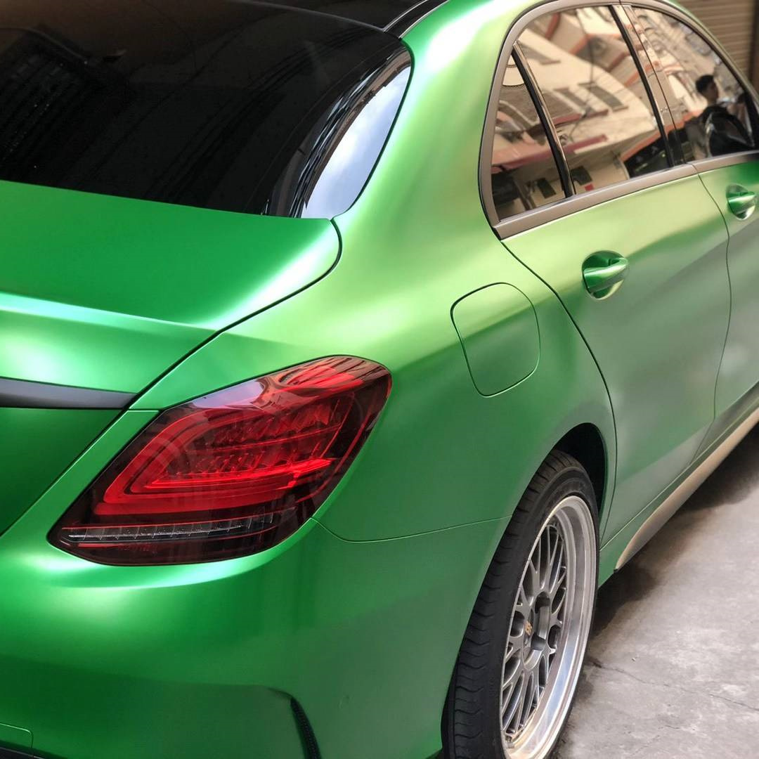 Ultra-Matte Flame Green Vinyl Car Wrap K-8002