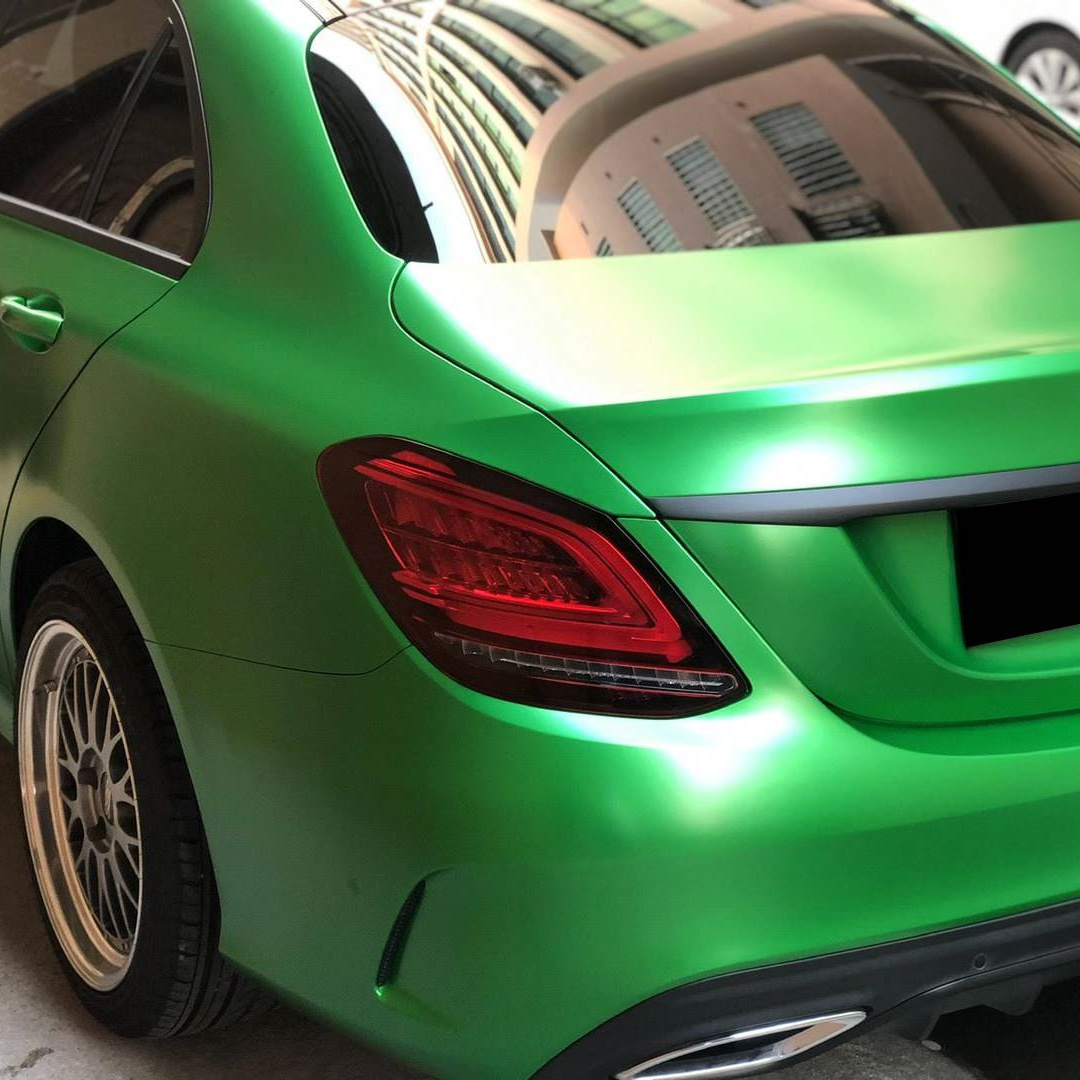 Ultra-Matte Flame Green Vinyl Car Wrap K-8002
