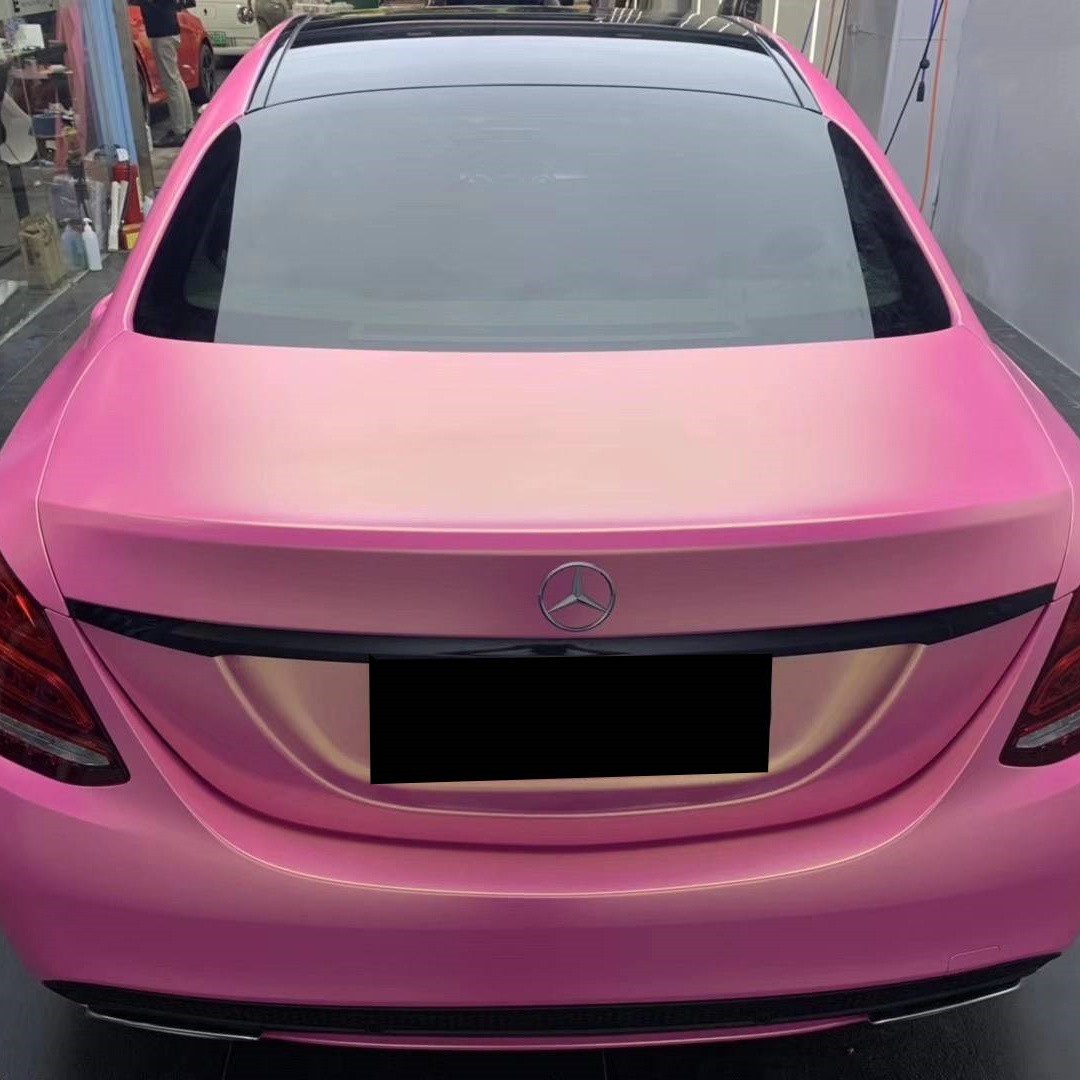 Matte Diamond Gold Pink Vinyl Car Wrap K-4003