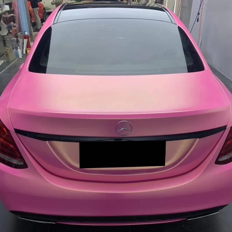 Best Glossy Laser Pink Vinyl Car Wrap K-3007