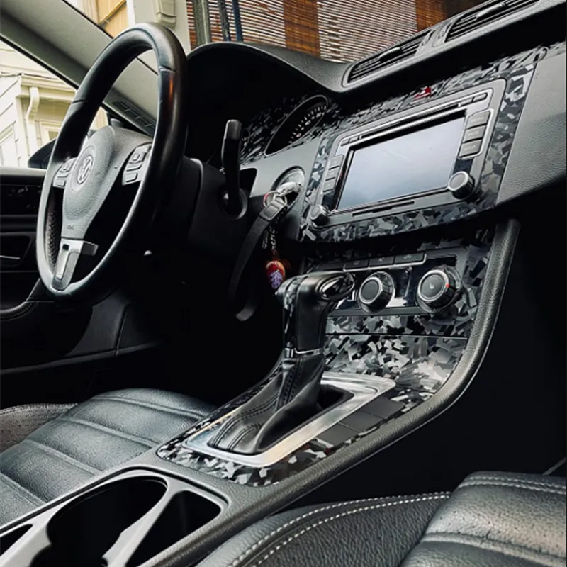 Matte Black Forged Carbon Vinyl Car Wrap K-9504