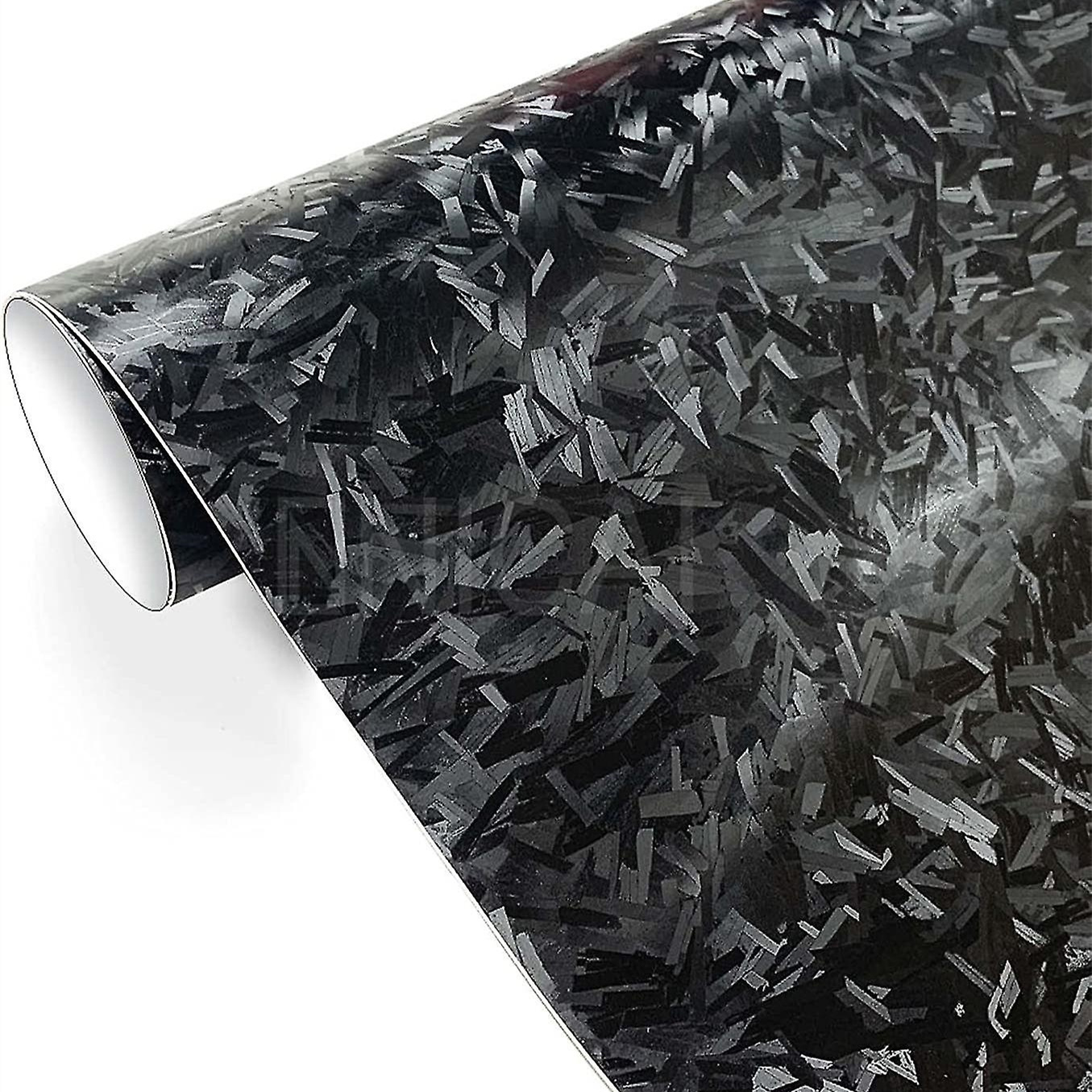 Matte Black Forged Carbon Vinyl Car Wrap K-9504