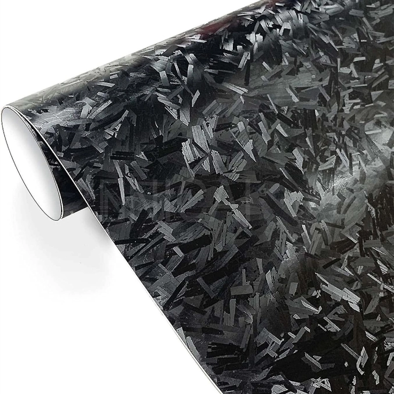 Matte Black Forged Carbon Vinyl Car Wrap K-9504 02