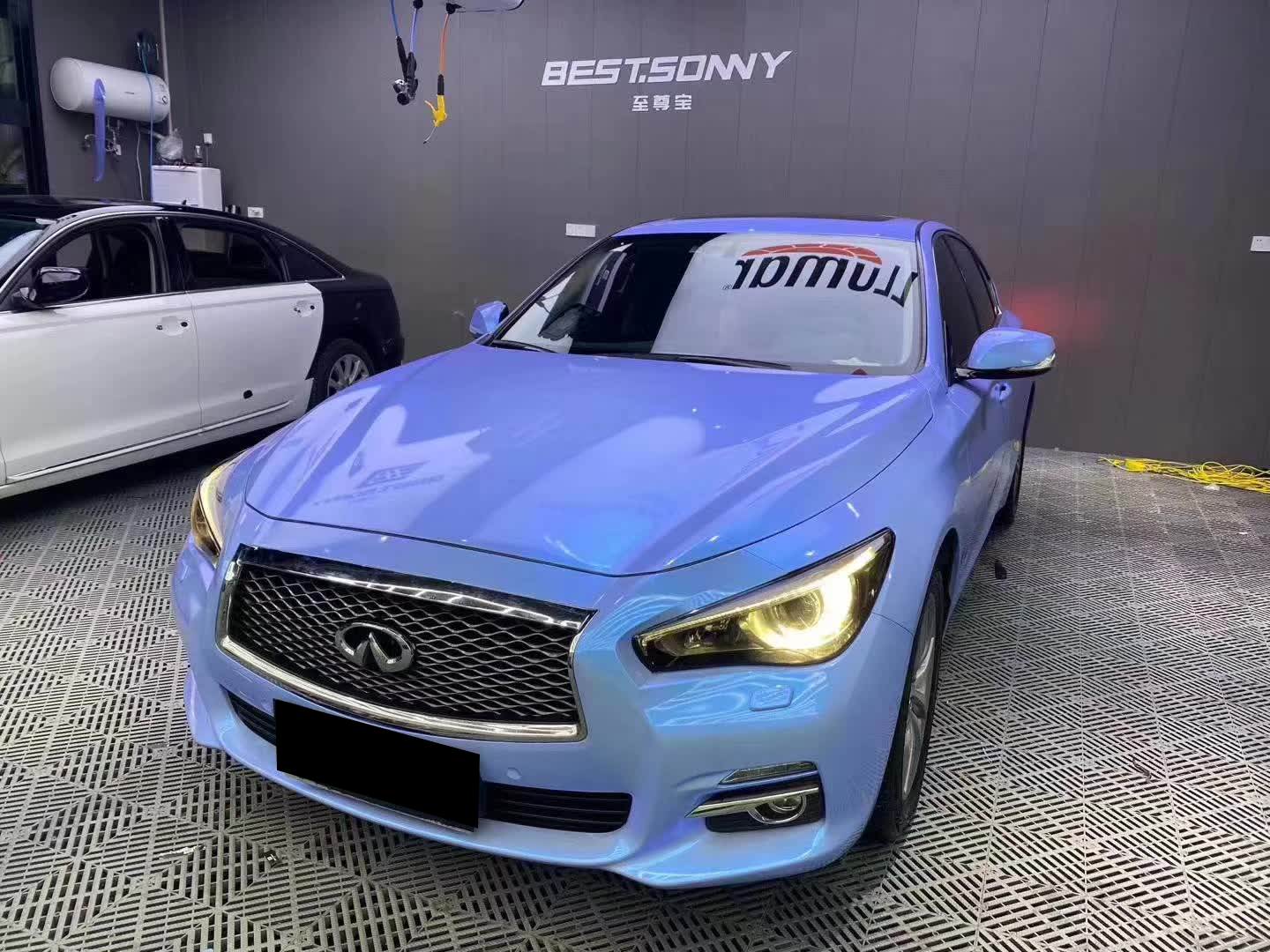 Twin Grey Cyanine Vinyl Car Wrap K-1704