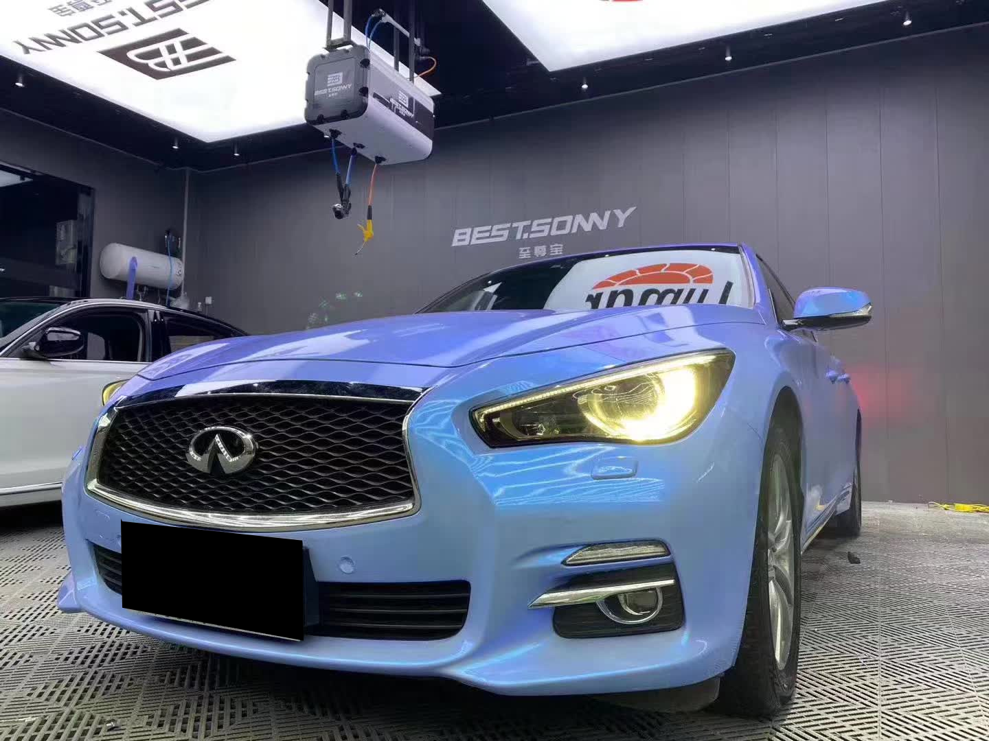 Twin Grey Cyanine Vinyl Car Wrap K-1704