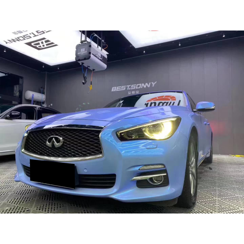 Twin Grey Cyanine Vinyl Car Wrap K-1704