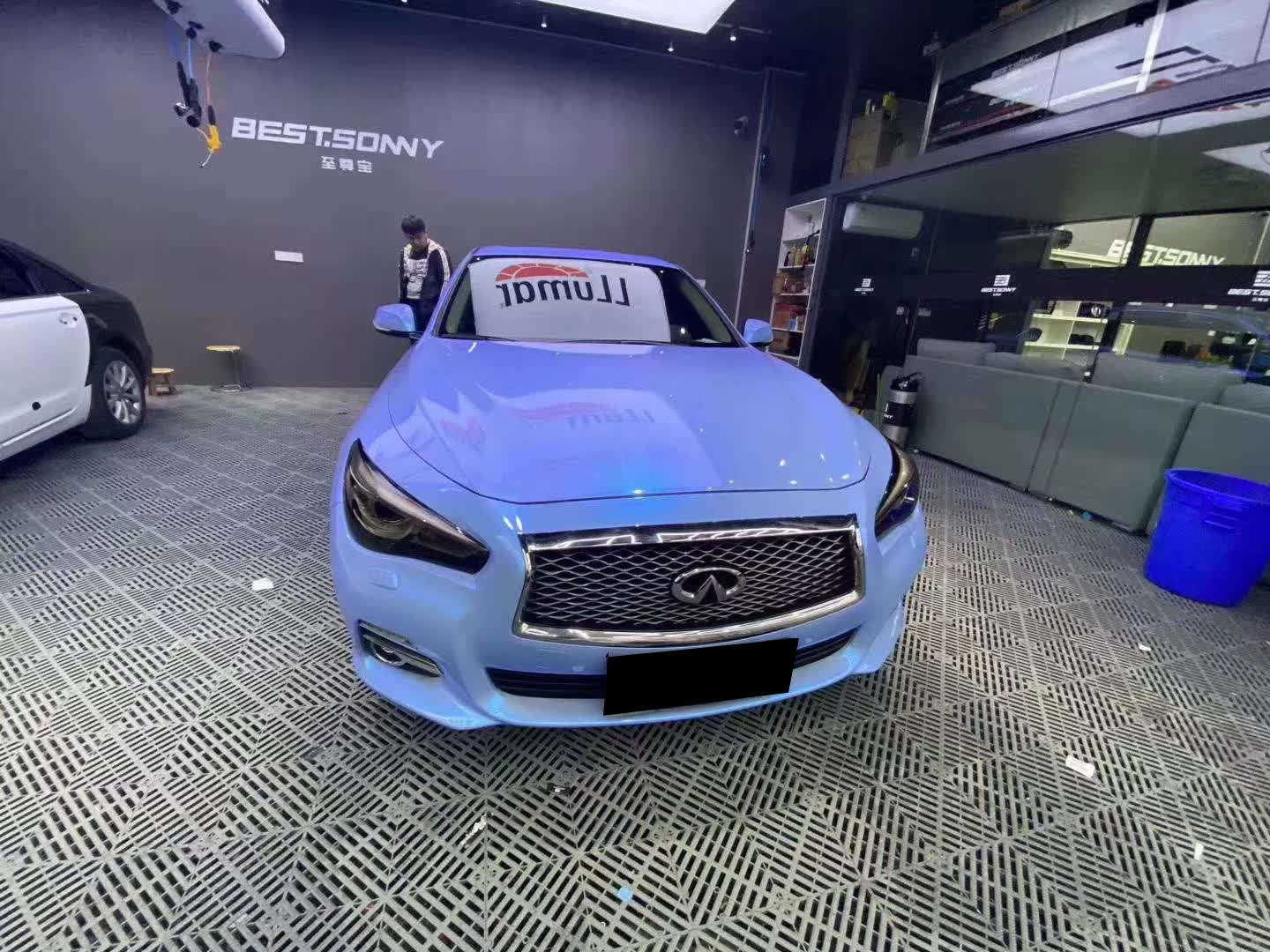 Twin Grey Cyanine Vinyl Car Wrap K-1704