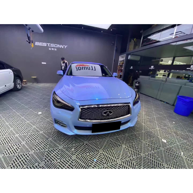 Twin Grey Cyanine Vinyl Car Wrap K-1704