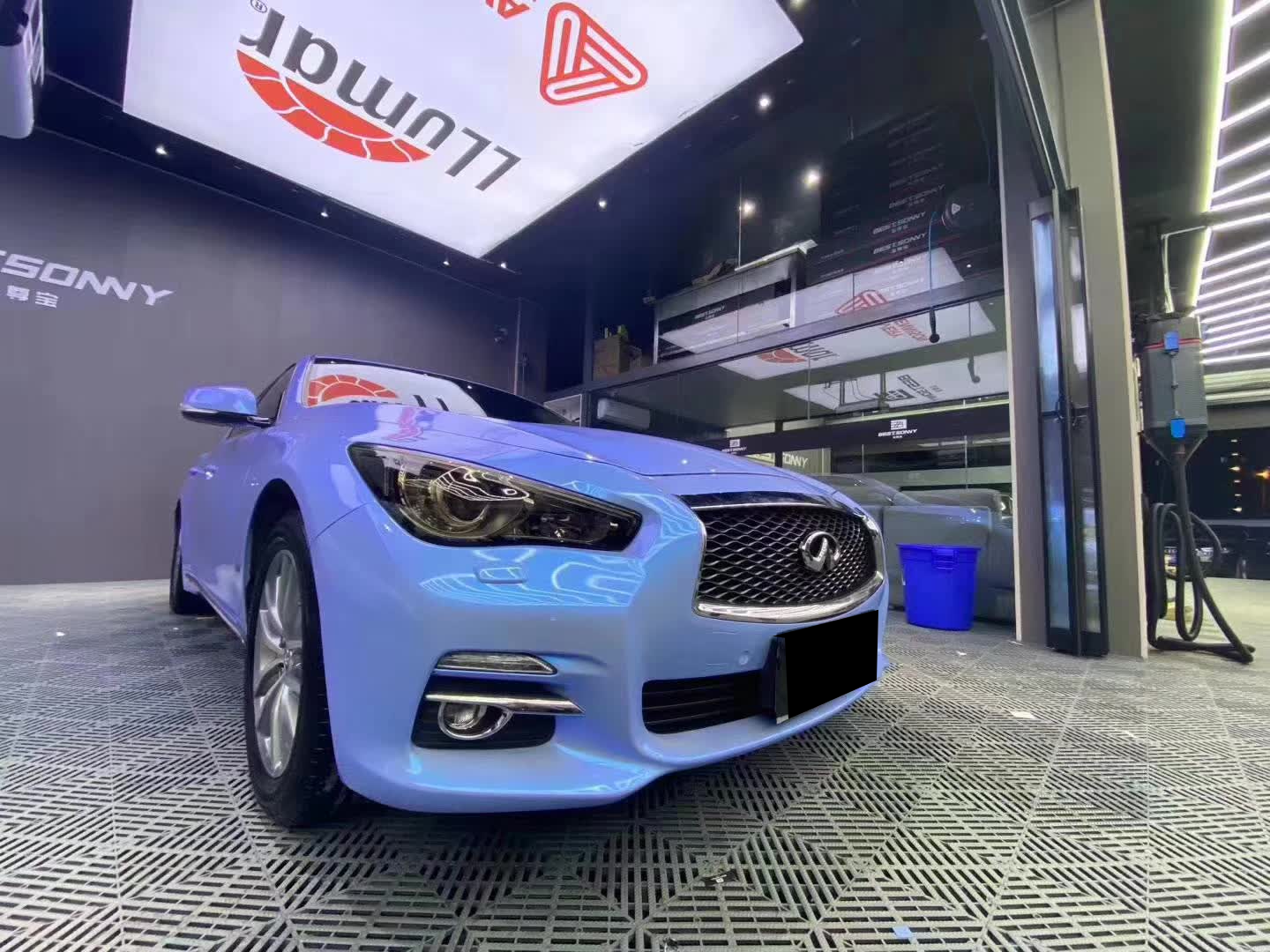 Twin Grey Cyanine Vinyl Car Wrap K-1704