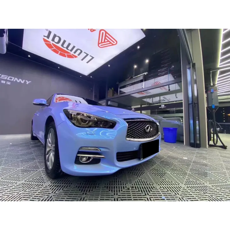 Twin Grey Cyanine Vinyl Car Wrap K-1704