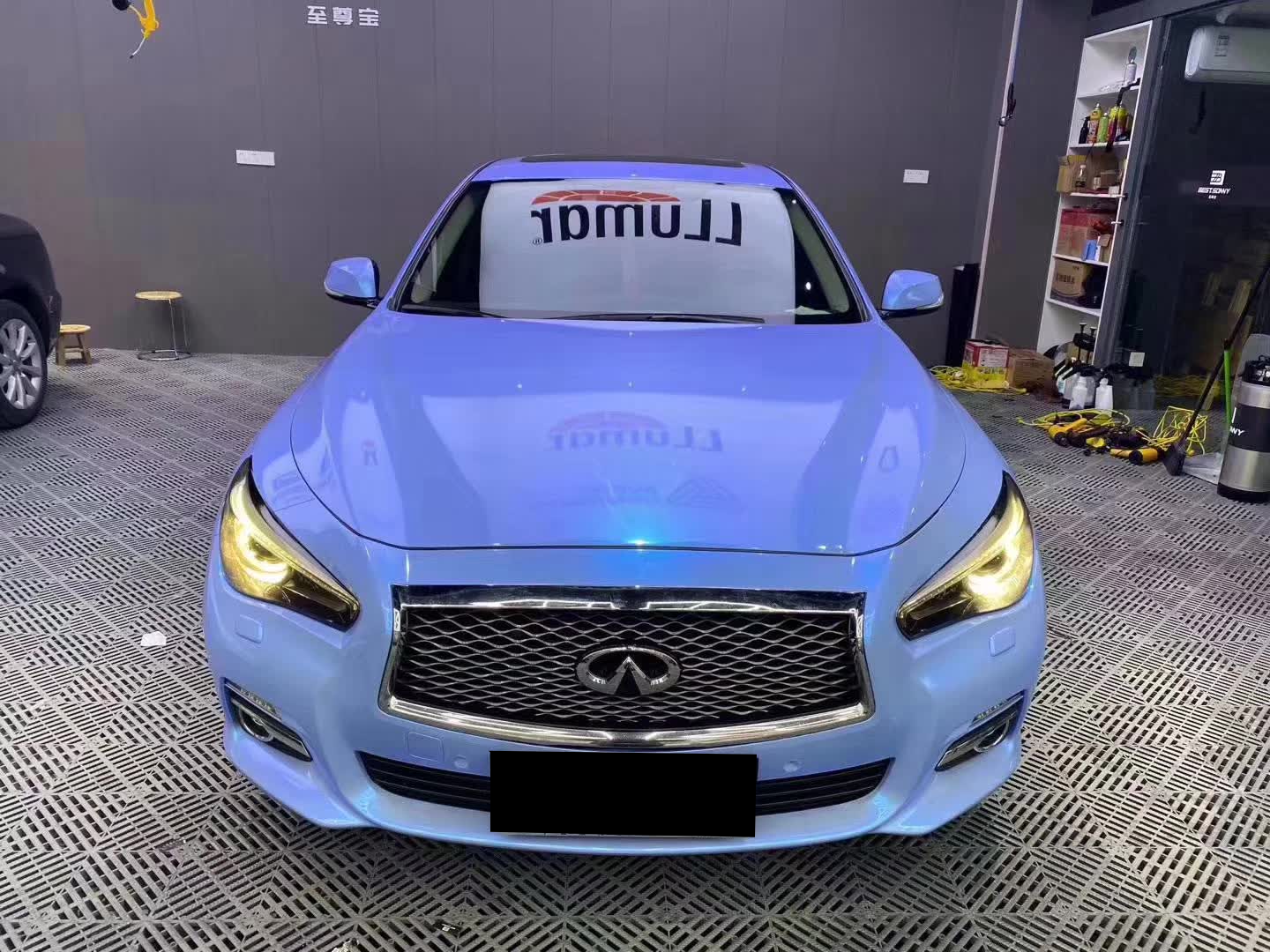 Twin Grey Cyanine Vinyl Car Wrap K-1704