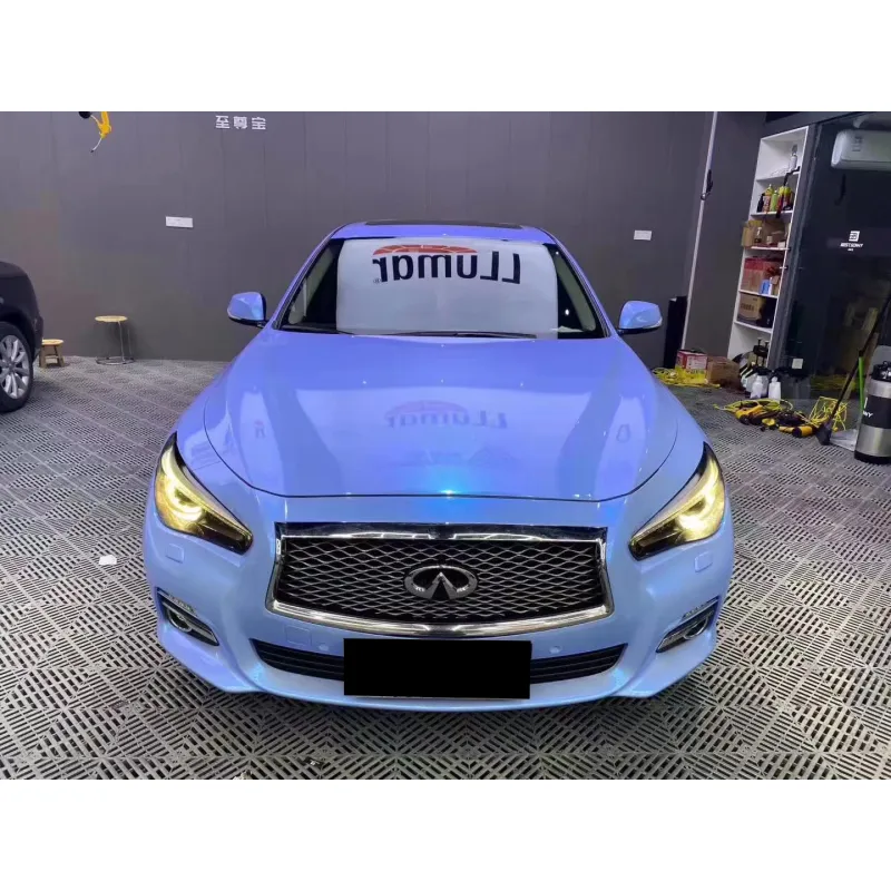 Twin Grey Cyanine Vinyl Car Wrap K-1704