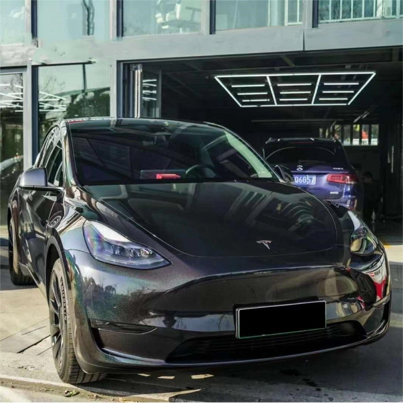 Laser Black Vinyl Car Wrap K-1602 02