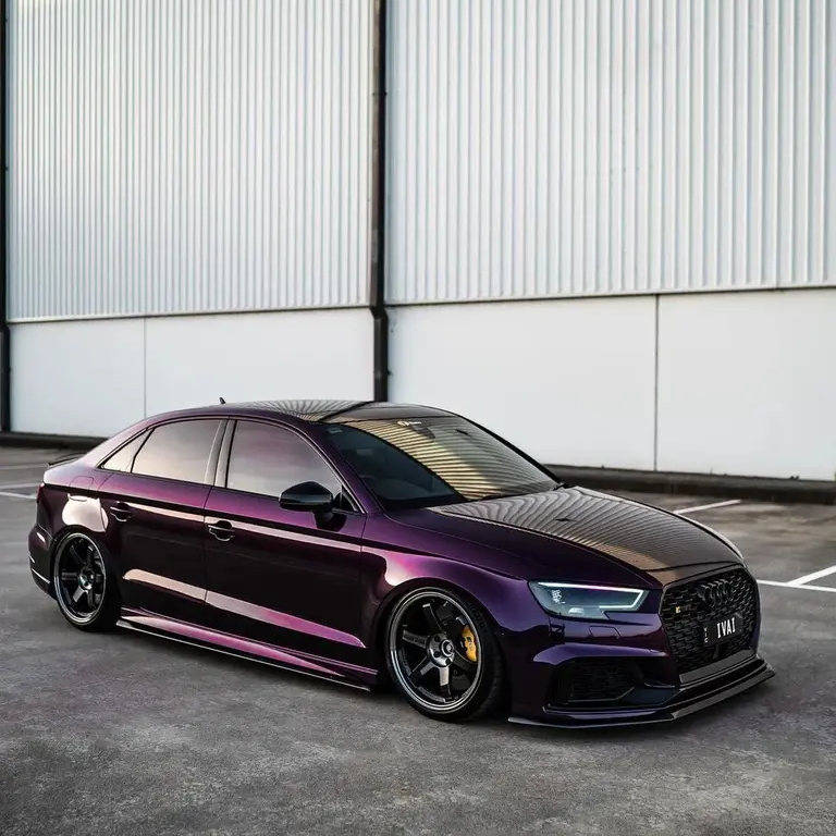 Glossy Midnight Purple Vinyl Car Wrap K-2114