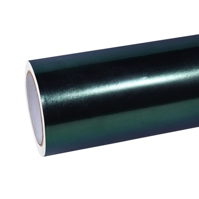 Diamond Aurora Green Vinyl Car Wrap K-1406 01