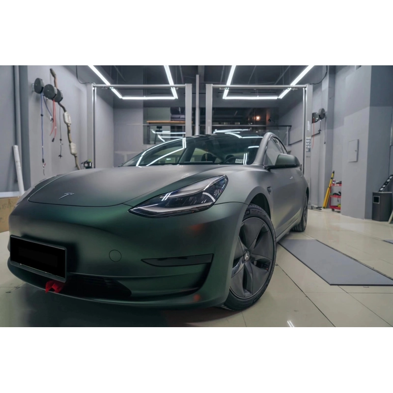 Matte Emerald Green Vinyl Car Wrap K-1208 02