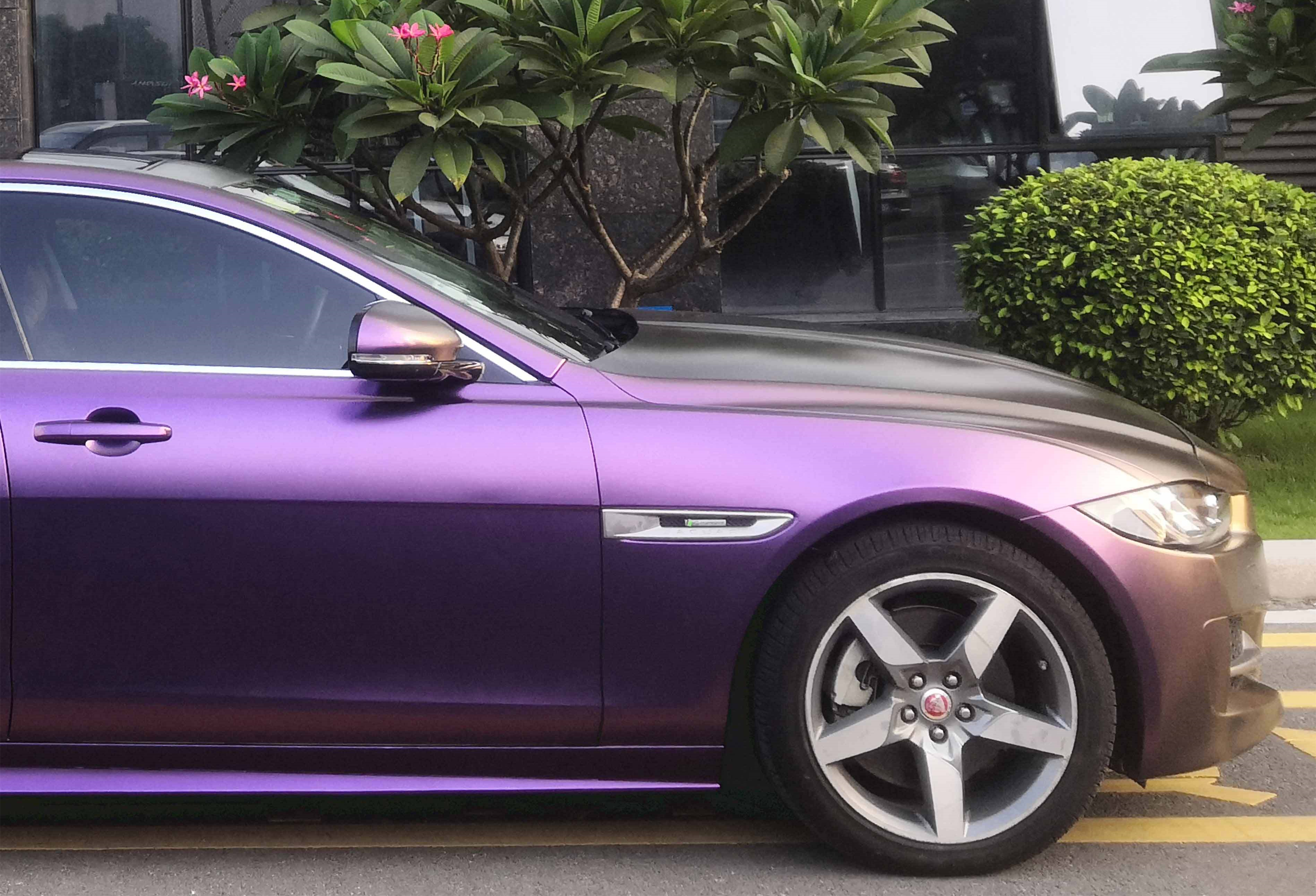 Matte Diamond Red Gold Vinyl Car Wrap K-4017