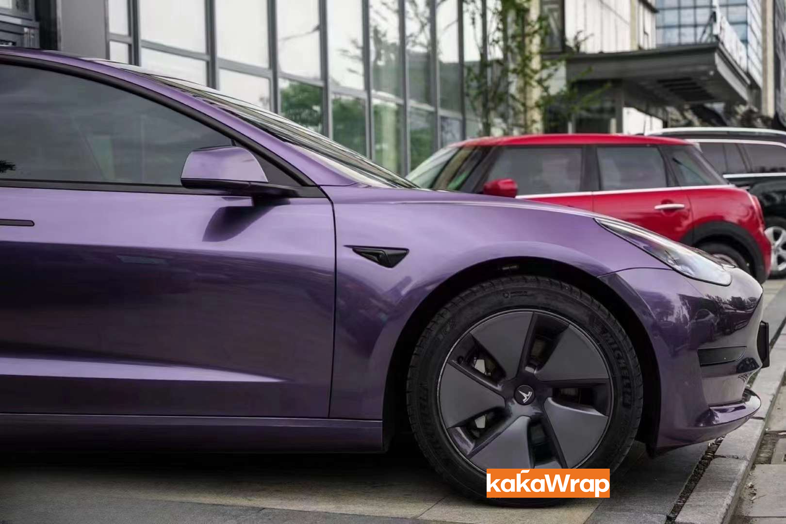 Glossy Violet Grey Vinyl Car Wrap K-1220