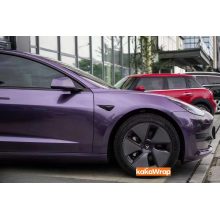 Glossy Violet Grey Vinyl Car Wrap K-1220