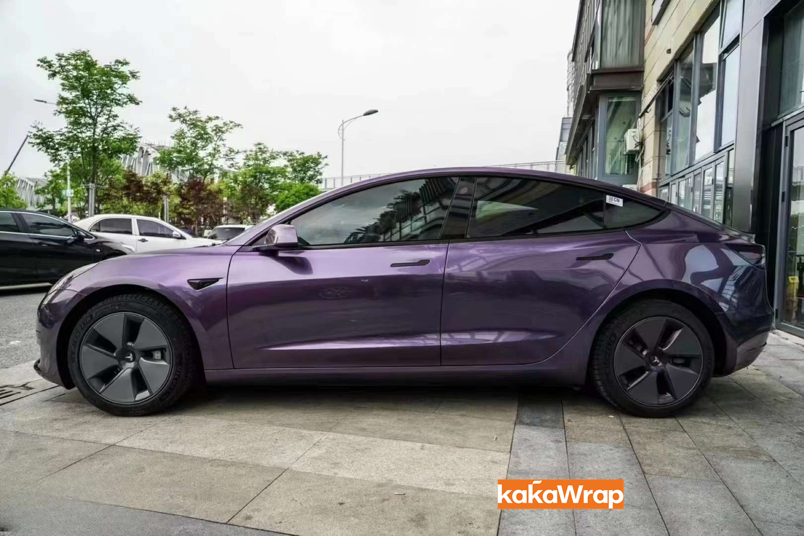 Glossy Violet Grey Vinyl Car Wrap K-1220