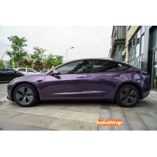 Glossy Violet Grey Vinyl Car Wrap K-1220