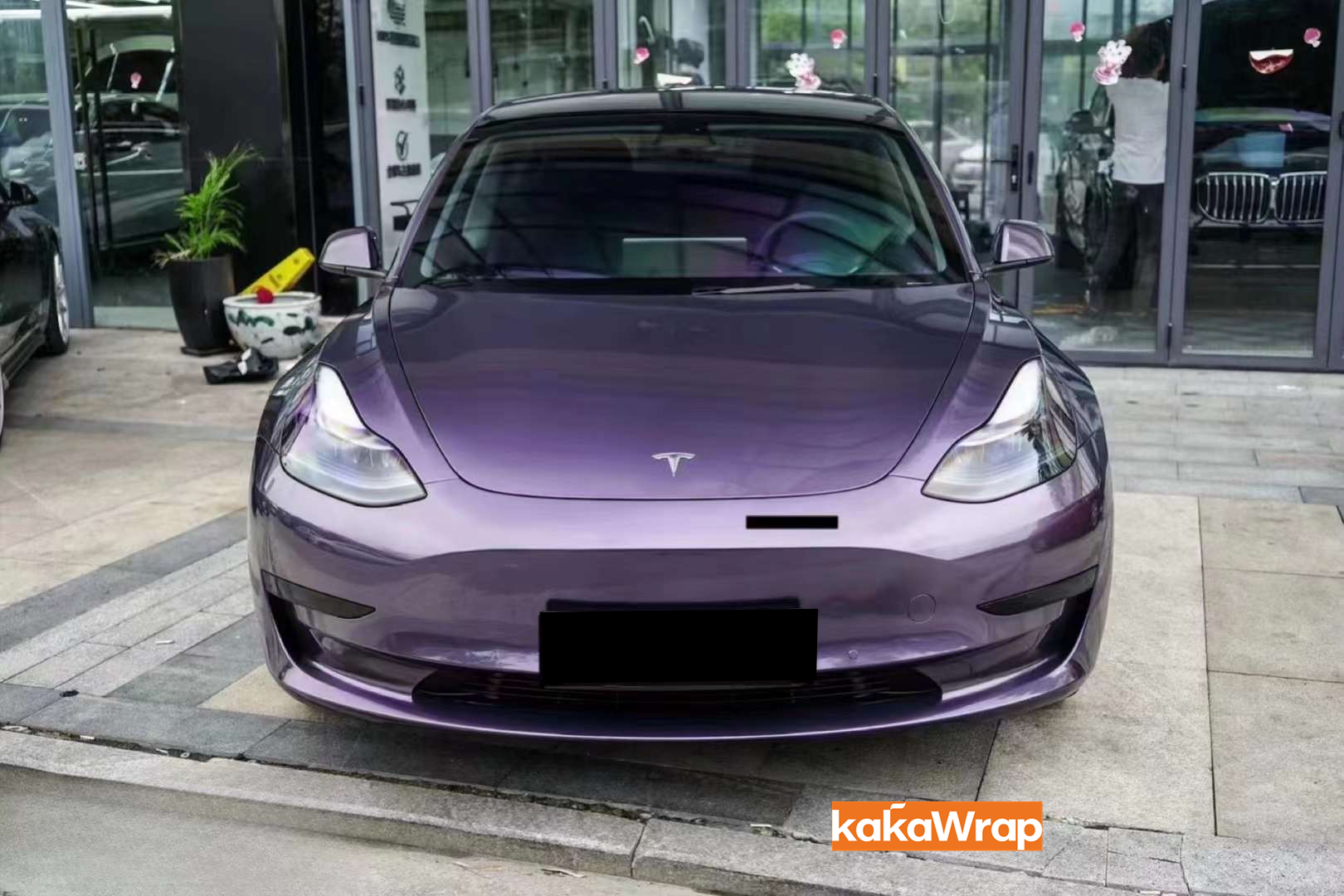 Glossy Violet Grey Vinyl Car Wrap K-1220