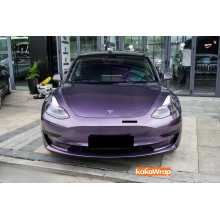 Glossy Violet Grey Vinyl Car Wrap K-1220