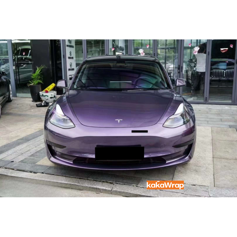 Glossy Violet Grey Vinyl Car Wrap K-1220