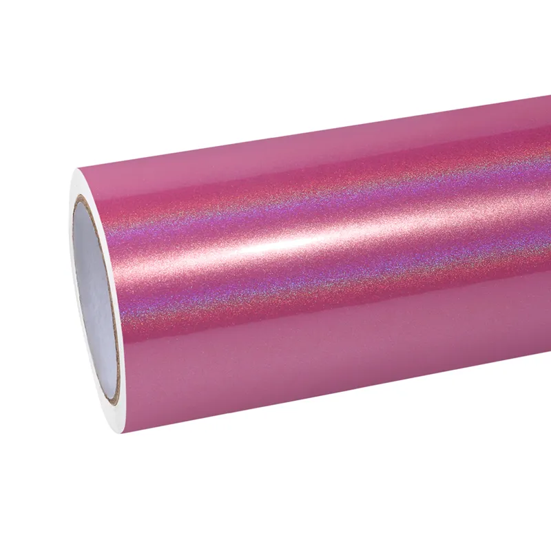Glossy Laser Pink Vinyl Car Wrap K-3007 01