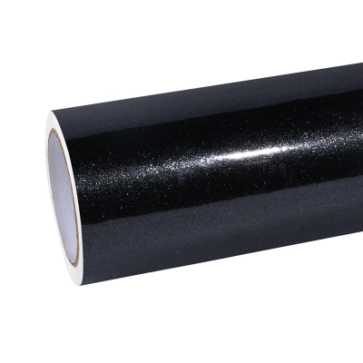 Sparkle Black Vinyl Car Wrap K-1606 01