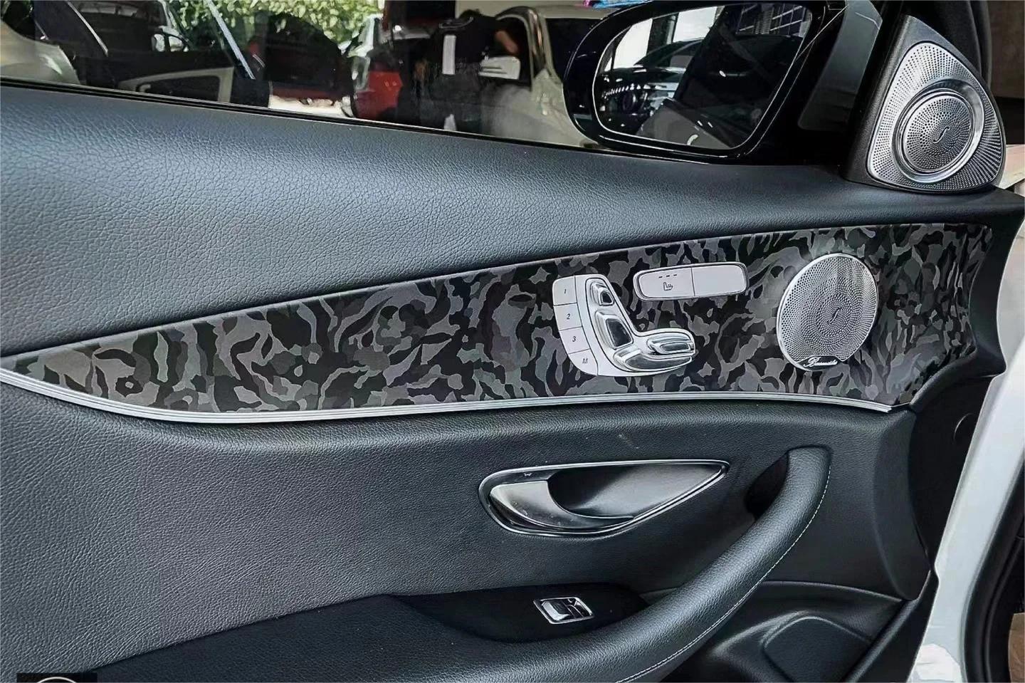 3D Ghost Camouflage Black Vinyl Car Wrap K-9503