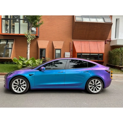 Glossy Auroral Blue Purple Vinyl Car Wrap K-4033 02