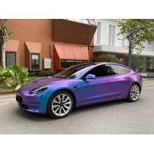 Glossy Auroral Blue Purple Vinyl Car Wrap K-4033
