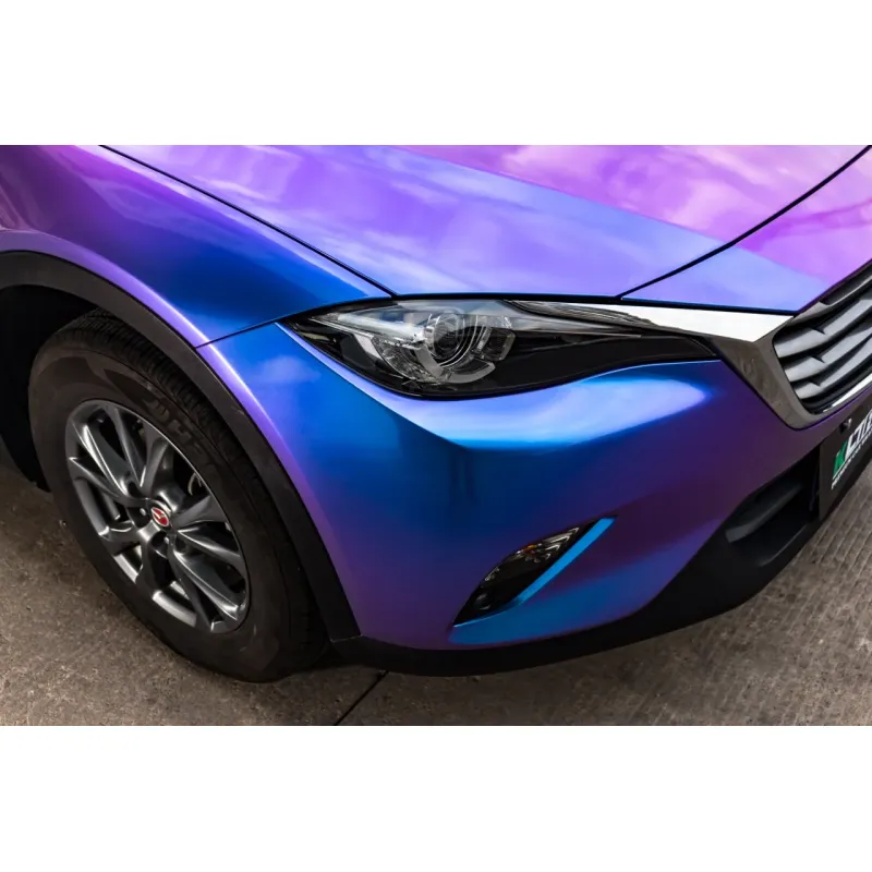 Glossy Auroral Blue Purple Vinyl Car Wrap K-4033