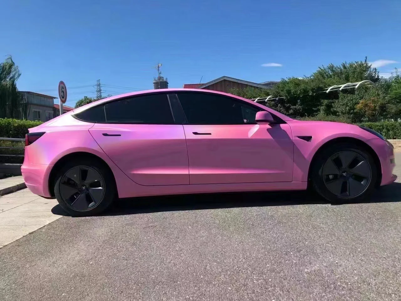 Glossy Laser Pink Vinyl Car Wrap K-3007（+1）