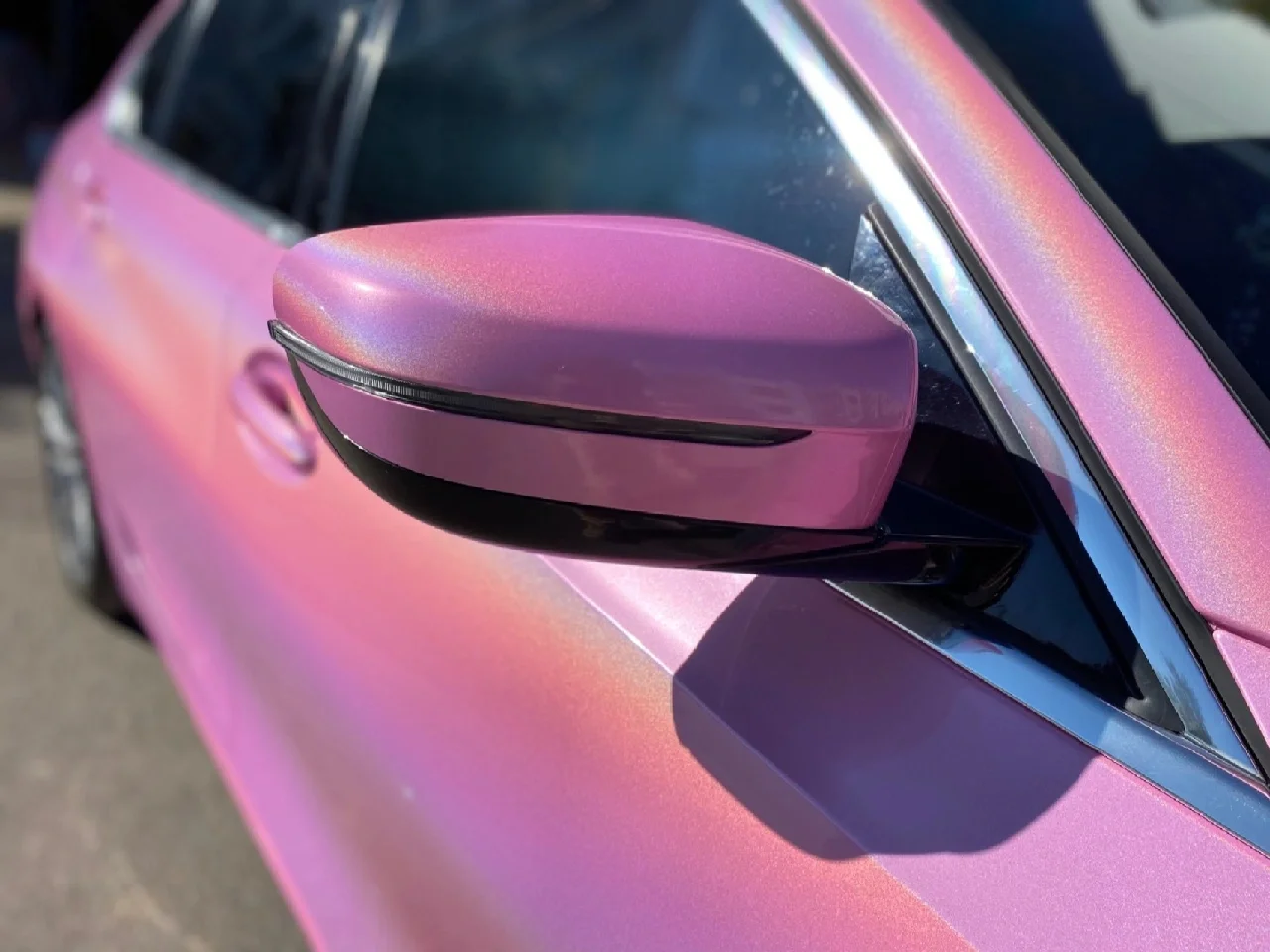 Glossy Laser Pink Vinyl Car Wrap K-3007（+1）