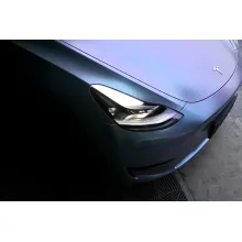 Matte Diamond Grey Blue Vinyl Car Wrap K-4006