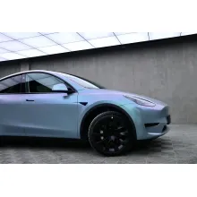 Matte Diamond Grey Blue Vinyl Car Wrap K-4006