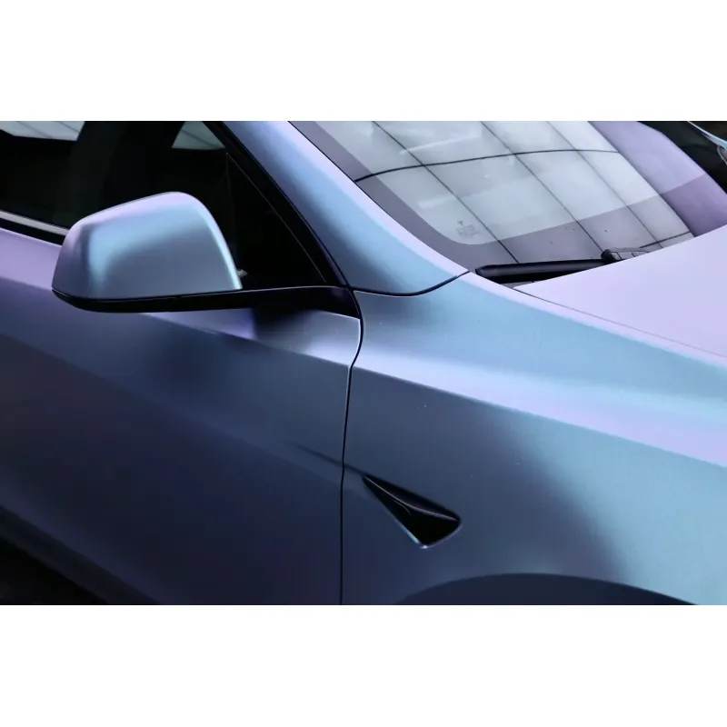 Matte Diamond Grey Blue Vinyl Car Wrap K-4006