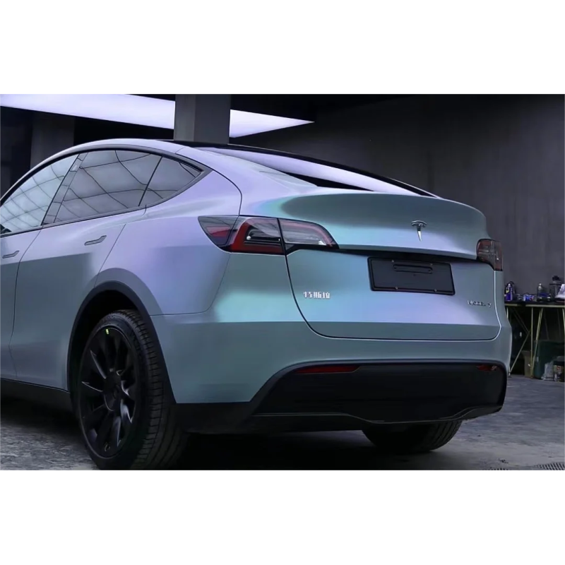Matte Diamond Grey Blue Vinyl Car Wrap K-4006