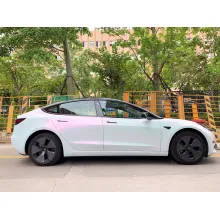 Glossy Diamond Pink White Vinyl Car Wrap K-4018