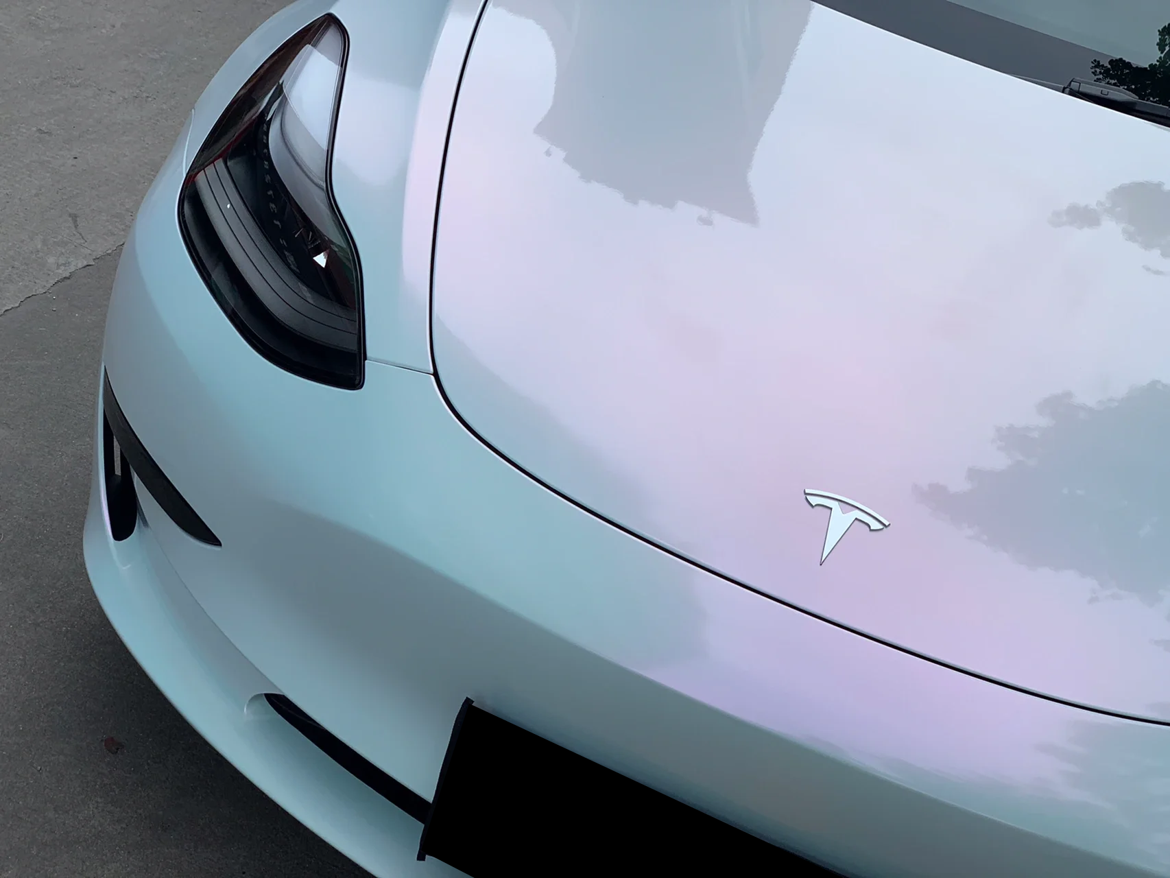 Glossy Diamond Pink White Vinyl Car Wrap K-4018