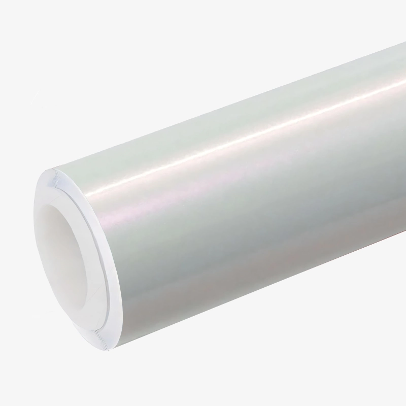 Glossy Diamond Pink White Vinyl Car Wrap K-4018 01