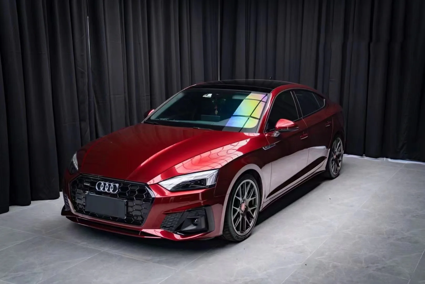 Glossy Liquid Dragon Red Vinyl Car Wrap K-1307